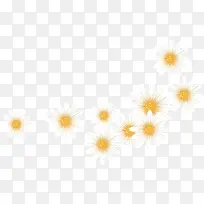 卡通手绘夏日海报花朵白色
