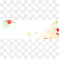 白色底花朵素材背景banner