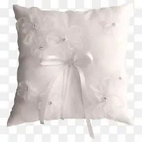 白色花朵蝴蝶抱枕