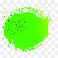 绿色艺术环保墨迹清新