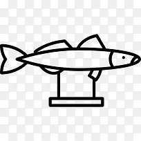 木制装饰鱼图标