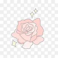 粉色卡通玫瑰