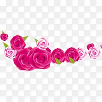 粉色浪漫玫瑰花装饰元素