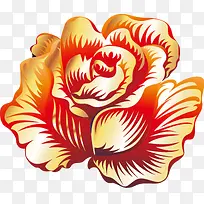 卡通手绘精美玫瑰花