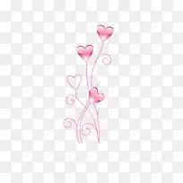 粉色心形小花