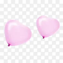 唯美粉色心形气球
