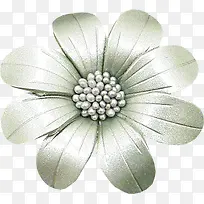 银色布艺菊花