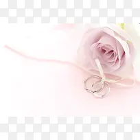 粉色玫瑰花朵戒指