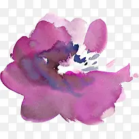 紫色水彩花卉