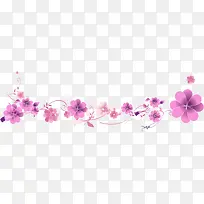 矢量紫色花朵图