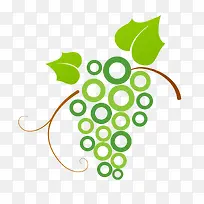 绿色清新葡萄logo