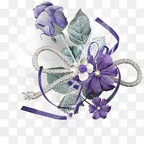 紫色装饰花朵