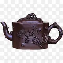 葡萄花纹设计茶壶