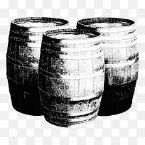黑白色红酒保险桶