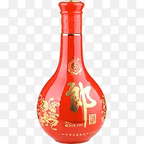 海报设计红色瓶装酒瓶