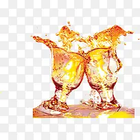 黄色酒杯设计陈酿