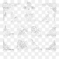 欧式边角花纹
