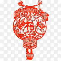 灯笼剪纸灯笼素材