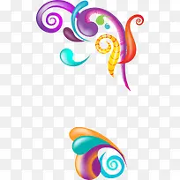 彩色缤纷抽象花纹