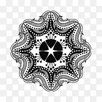 矢量手绘花纹