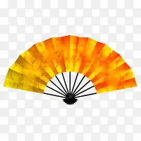 黄色扇子花纹