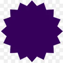 紫色爆炸活动标签符号