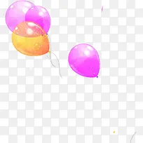 粉色气球橙色气球