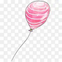 粉色条纹创意气球设计