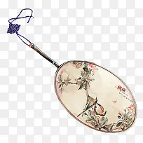 中国风复古花纹扇子