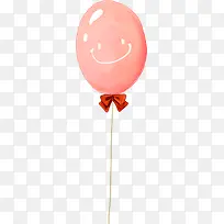 高清手绘卡通粉色气球