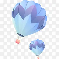 蓝色卡通手绘可爱气球