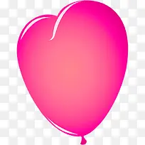 粉色爱心气球