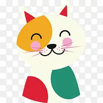 矢量手绘可爱小猫咪