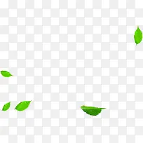 清新绿色漂浮文艺树叶