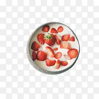牛奶，草莓