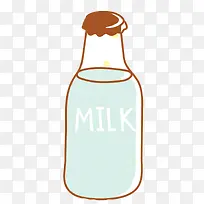 矢量装牛奶的玻璃瓶素材