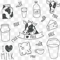 奶产品图案