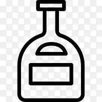 瓶饮料容器的轮廓图标