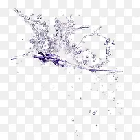 飞溅紫色透明液体