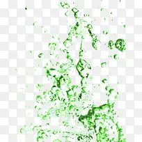 绿色卡通晶莹液体水珠