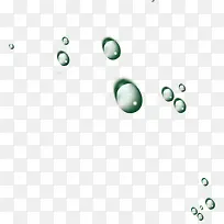 绿色卡通晶莹水珠液体