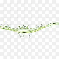 绿色流动透明液体