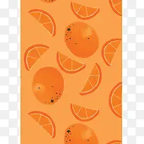 橙子橙色背景素材