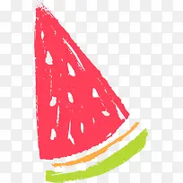 夏天水果手绘西瓜