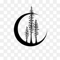 月亮与树