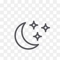 手绘月亮和星星
