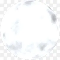圆形手绘月亮白色