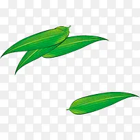 绿色手绘竹叶设计