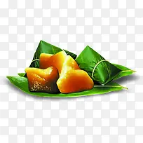 绿色竹叶包装粽子食物