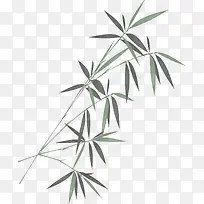 水墨创意竹叶设计